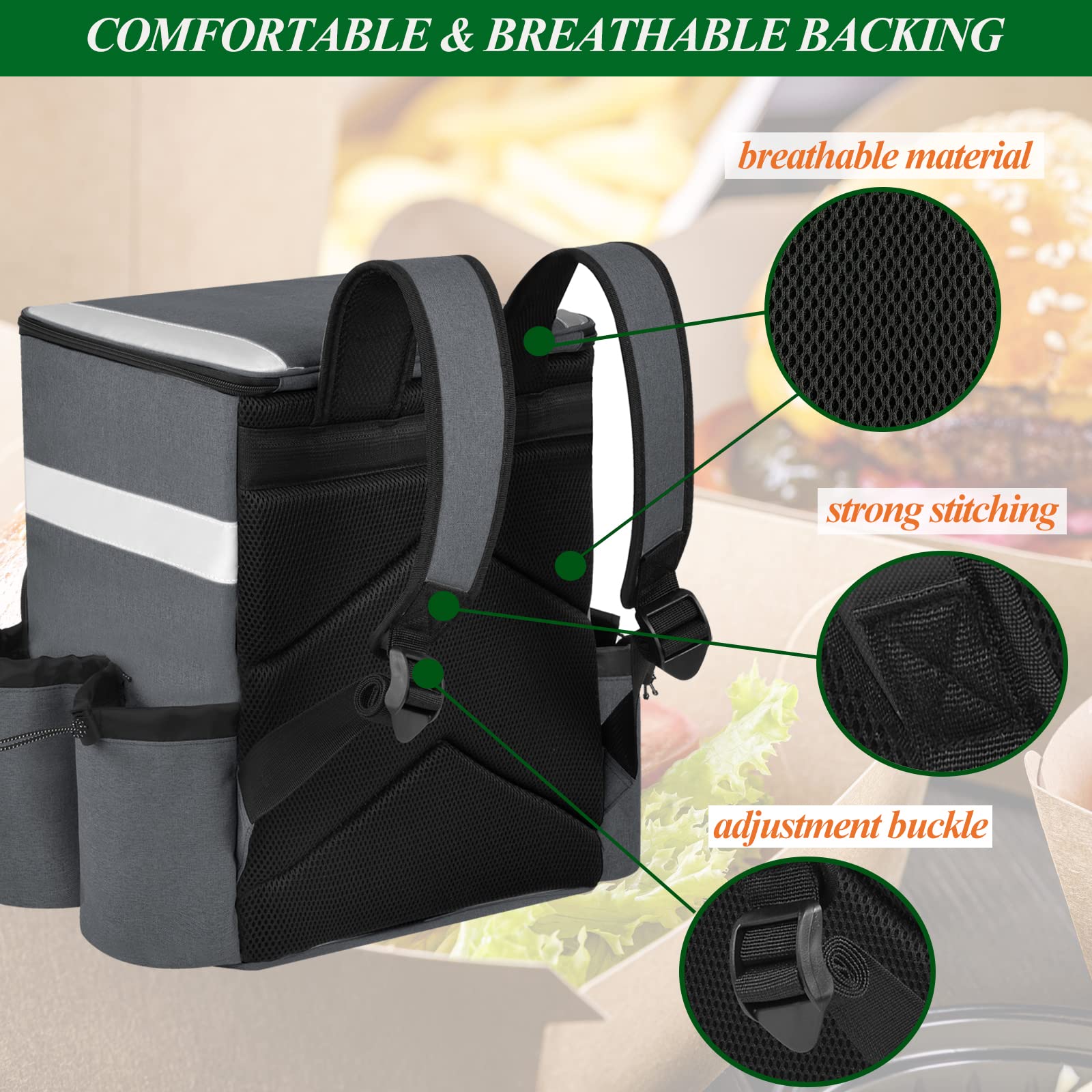 Amazon.com: ZFZGFRCS Food Delivery Backpack Pizza Delivery